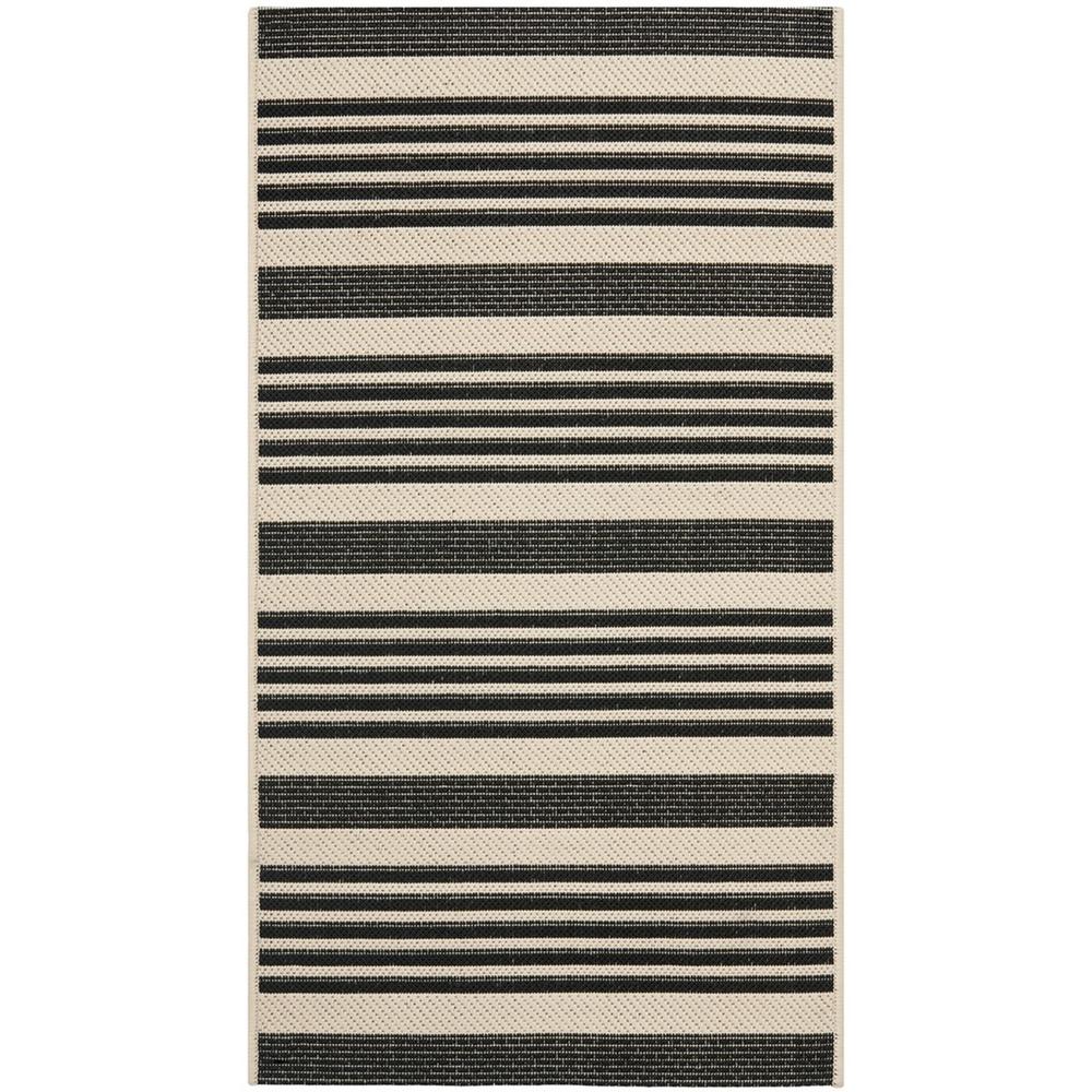 COURTYARD, BLACK / BONE, 2' X 3'-7", Area Rug, CY6062-216-2