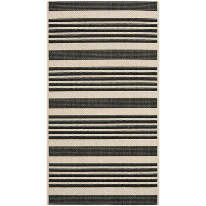COURTYARD, BLACK / BONE, 2' X 3'-7", Area Rug, CY6062-216-2