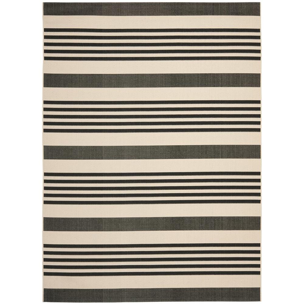 COURTYARD, BLACK / BONE, 8' X 11', Area Rug, CY6062-216-8