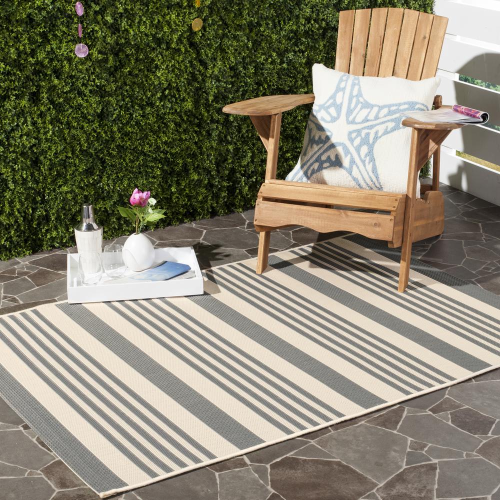 COURTYARD, GREY / BONE, 4' X 5'-7", Area Rug, CY6062-236-4