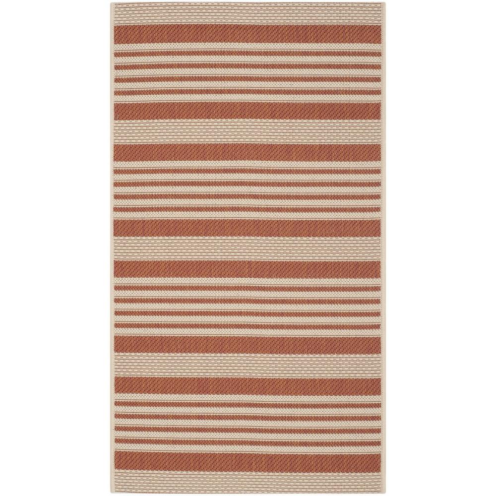 COURTYARD, TERRACOTTA / BEIGE, 2' X 3'-7", Area Rug, CY6062-241-2