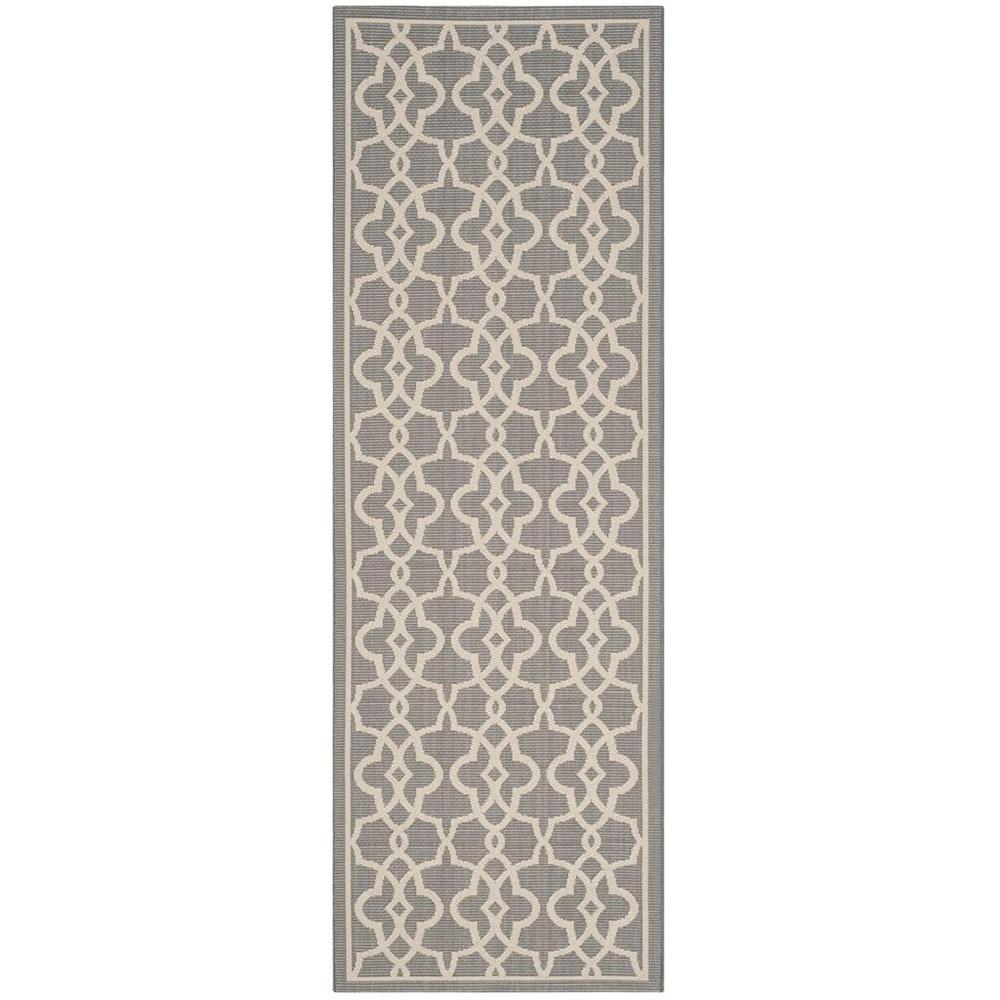 COURTYARD, GREY / BEIGE, 2'-7" X 8'-2", Area Rug