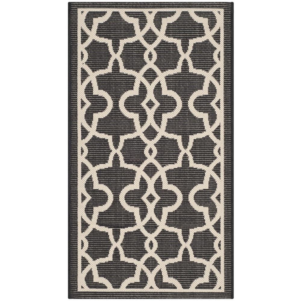 COURTYARD, BLACK / BEIGE, 2' X 3'-7", Area Rug, CY6071-266-2