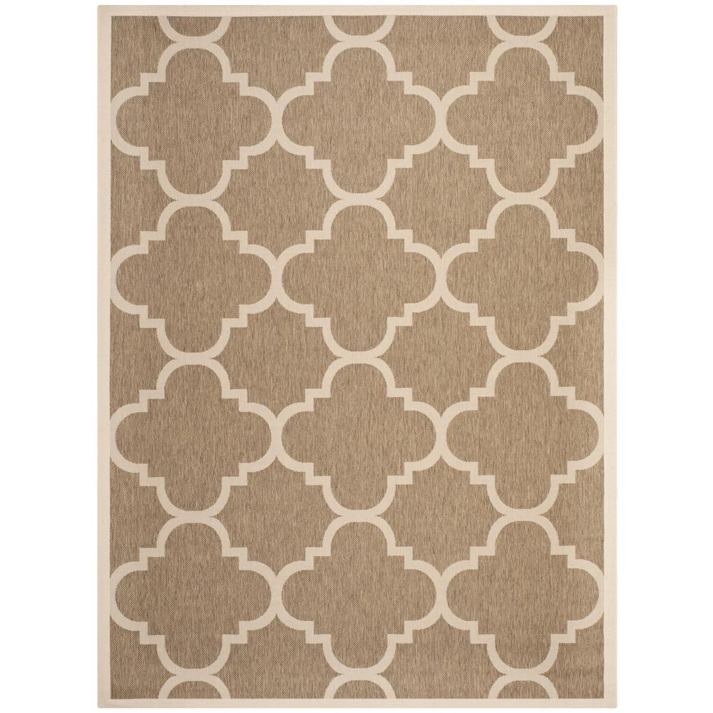 COURTYARD, BROWN, 8' X 11', Area Rug