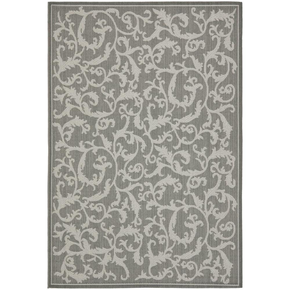 COURTYARD, ANTHRACITE / LIGHT GREY, 2' X 3'-7", Area Rug