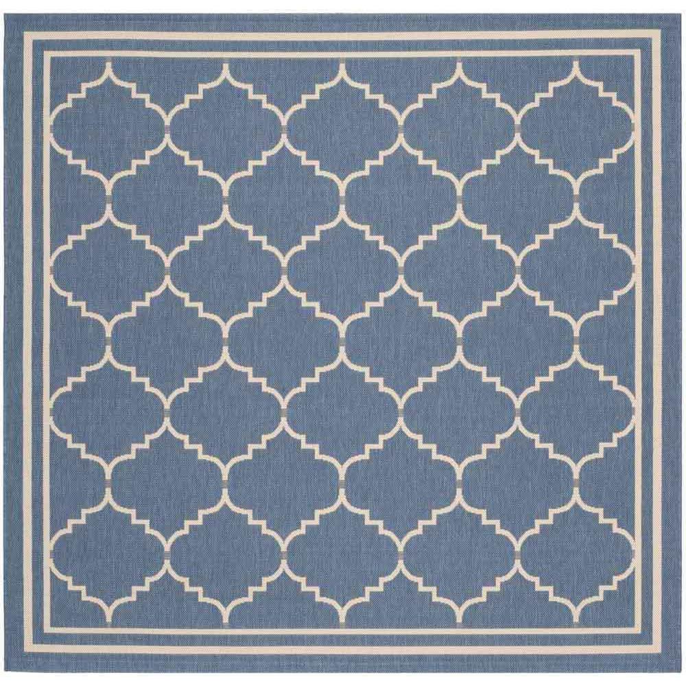 COURTYARD, BLUE / BEIGE, 6'-7" X 6'-7" Square, Area Rug, CY6889-243-7SQ