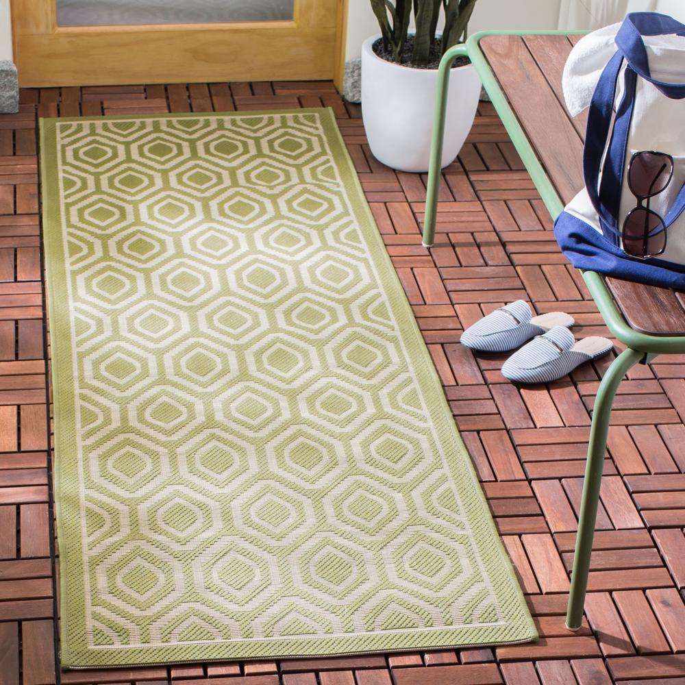 COURTYARD, GREEN / BEIGE, 2'-3" X 6'-7", Area Rug, CY6902-244-27