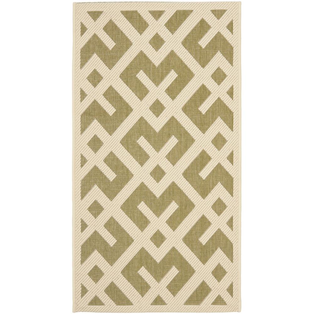 COURTYARD, GREEN / BONE, 2' X 3'-7", Area Rug