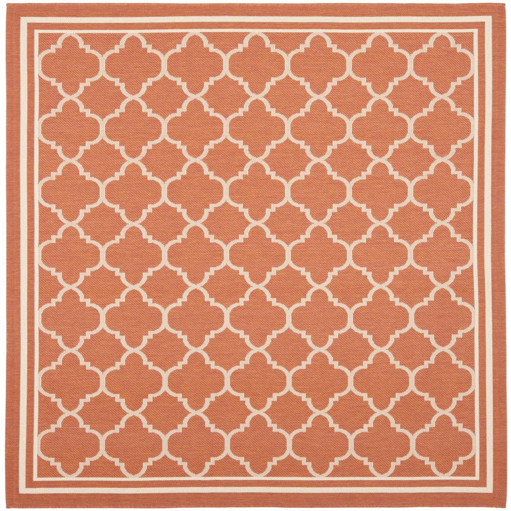 COURTYARD, TERRACOTTA / BONE, 4' X 4' Square, Area Rug, CY6918-241-4SQ