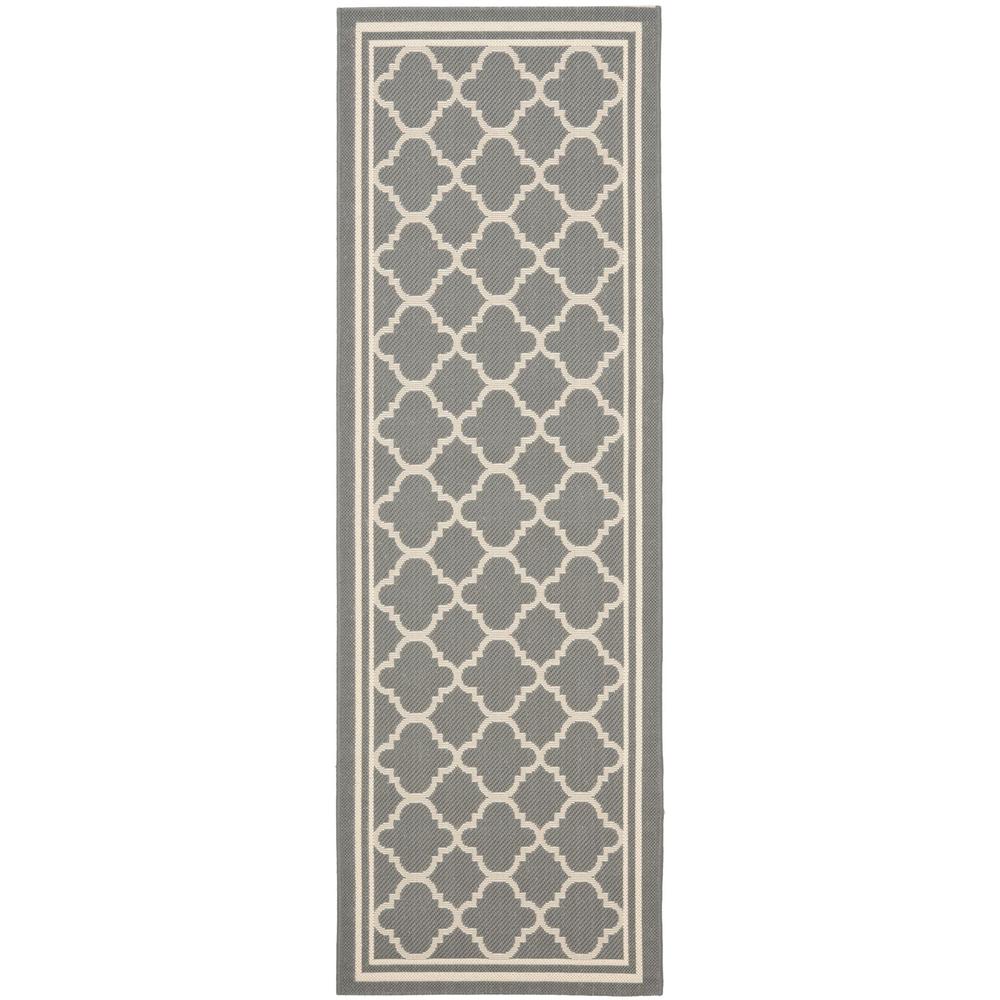 COURTYARD, ANTHRACITE / BEIGE, 2'-3" X 10', Area Rug, CY6918-246-210