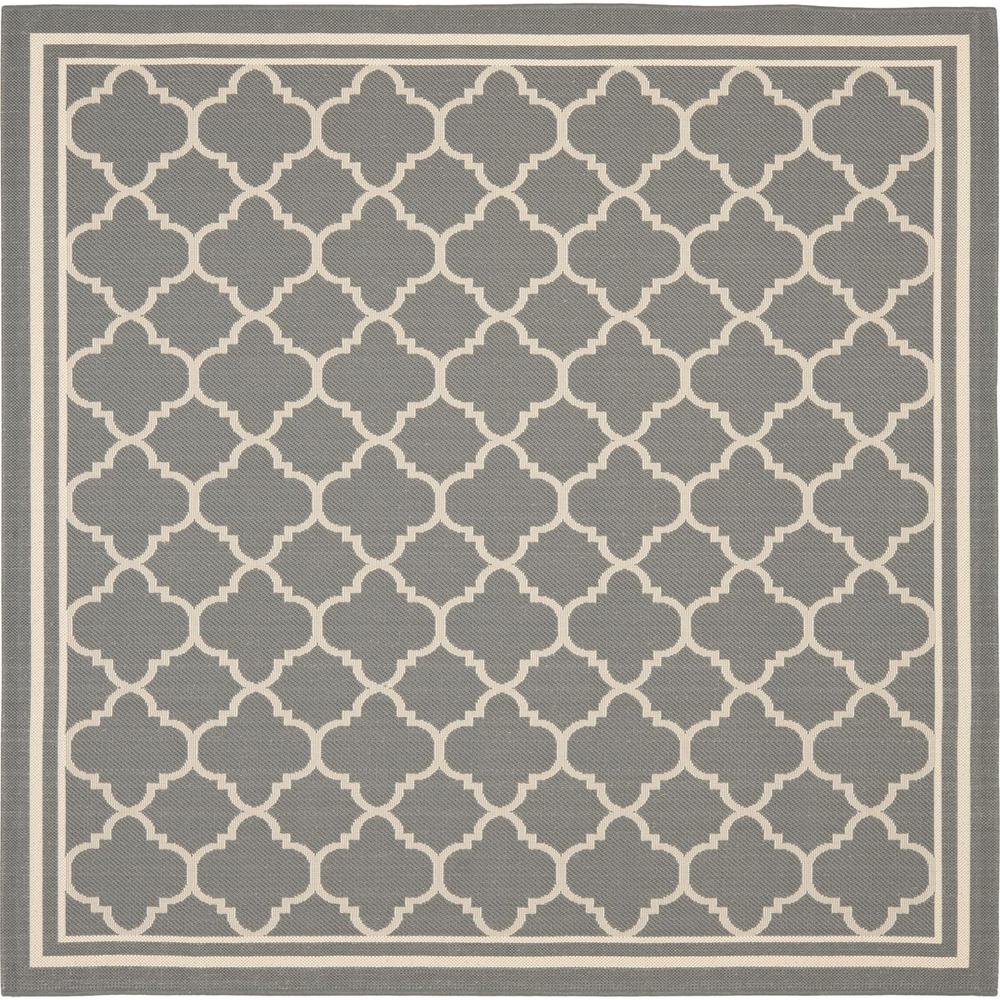 COURTYARD, ANTHRACITE / BEIGE, 4' X 4' Square, Area Rug, CY6918-246-4SQ