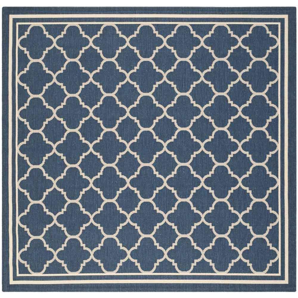 COURTYARD, NAVY / BEIGE, 4' X 4' Square, Area Rug, CY6918-268-4SQ