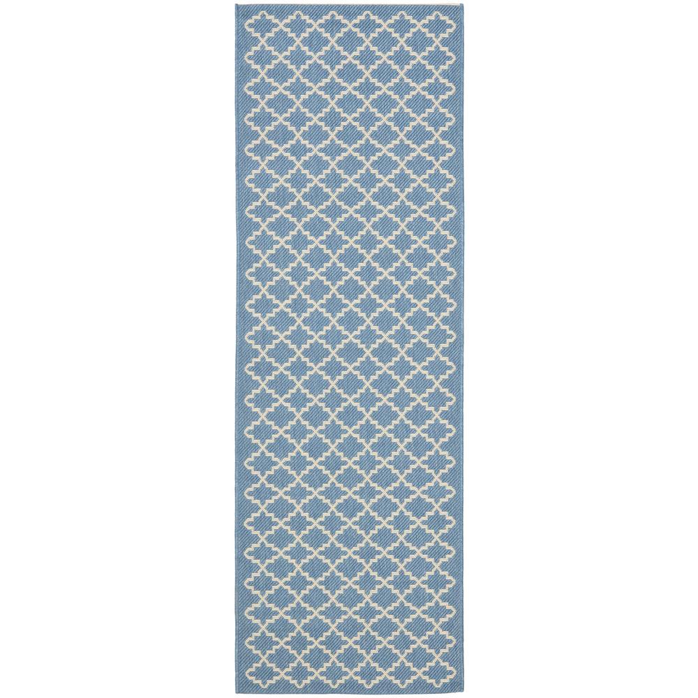 COURTYARD, BLUE / BEIGE, 2'-3" X 10', Area Rug, CY6919-243-210