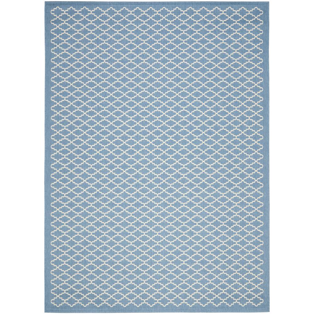 COURTYARD, BLUE / BEIGE, 8' X 11', Area Rug, CY6919-243-8