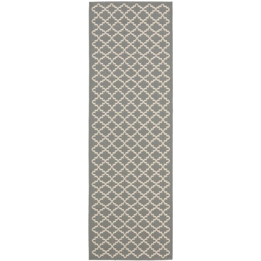 COURTYARD, ANTHRACITE / BEIGE, 2'-3" X 10', Area Rug, CY6919-246-210