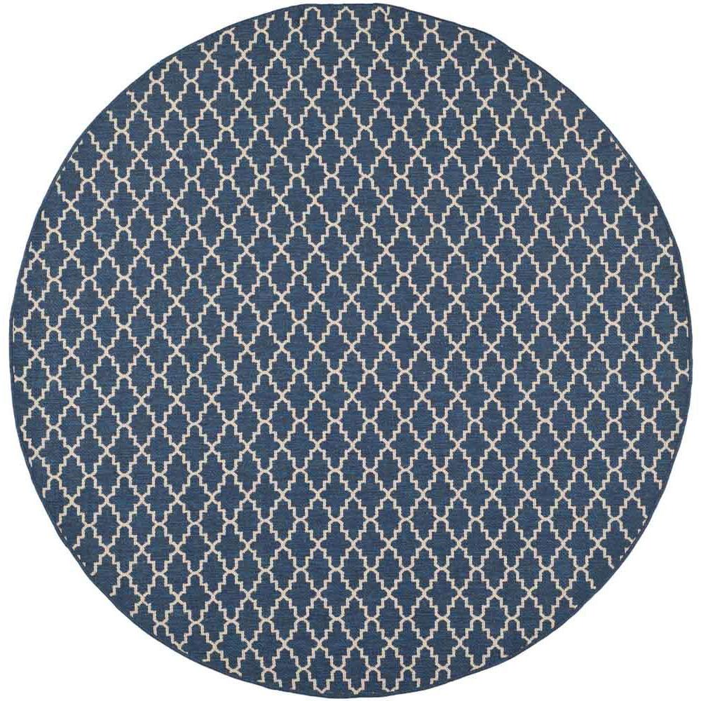 COURTYARD, NAVY / BEIGE, 4' X 4' Round, Area Rug, CY6919-268-4R