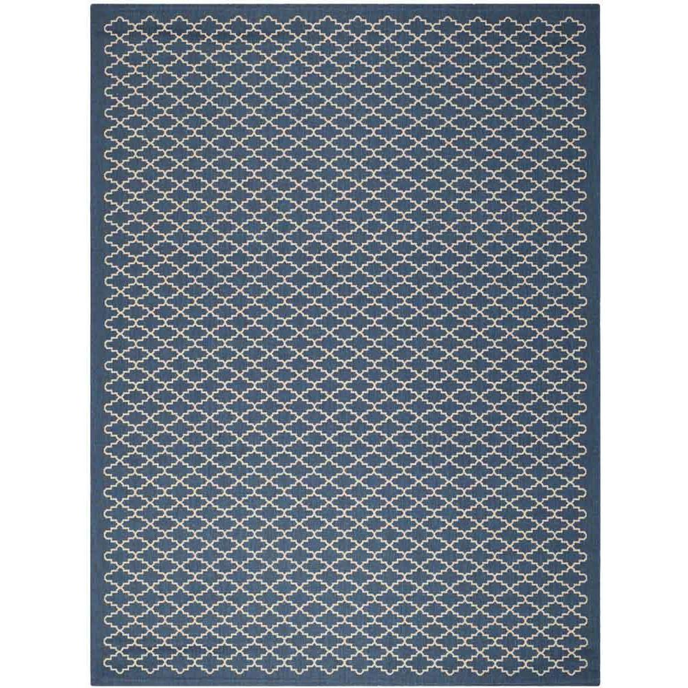 COURTYARD, NAVY / BEIGE, 8' X 11', Area Rug, CY6919-268-8
