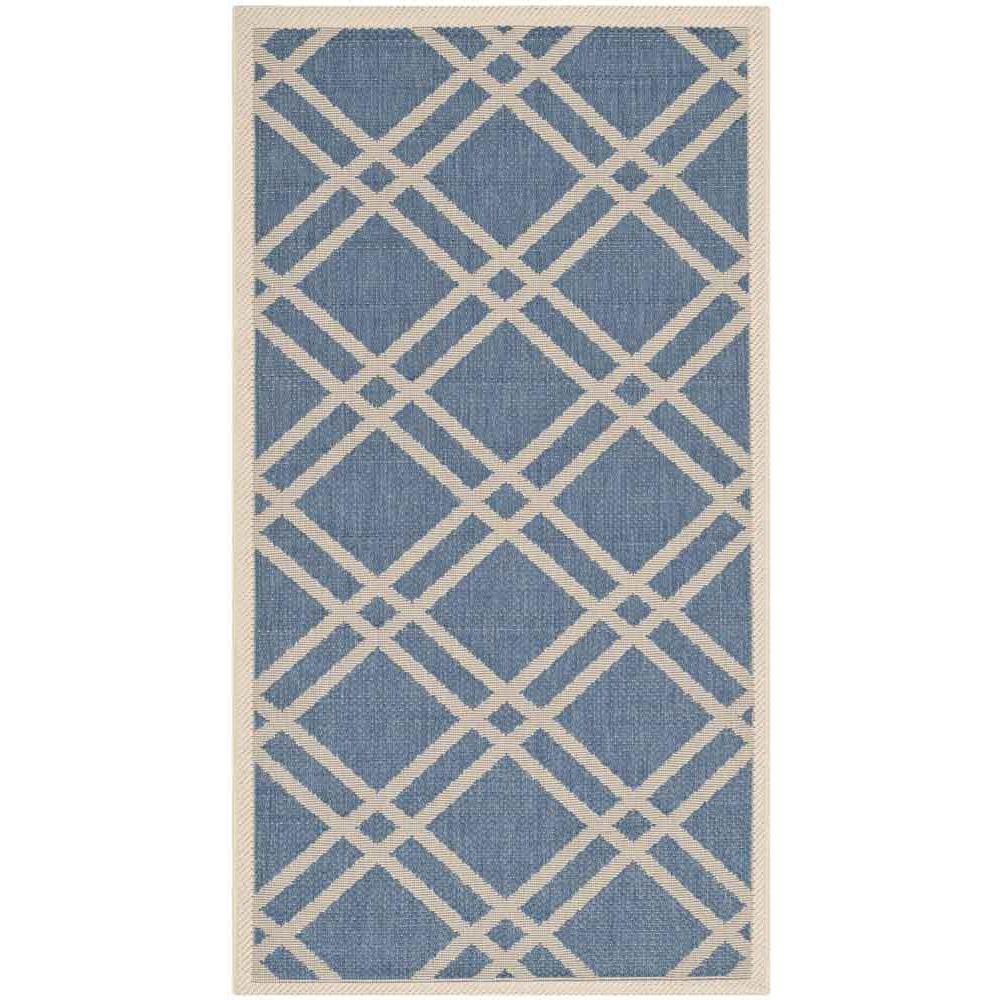 COURTYARD, BLUE / BEIGE, 2'-7" X 5', Area Rug, CY6923-243-3