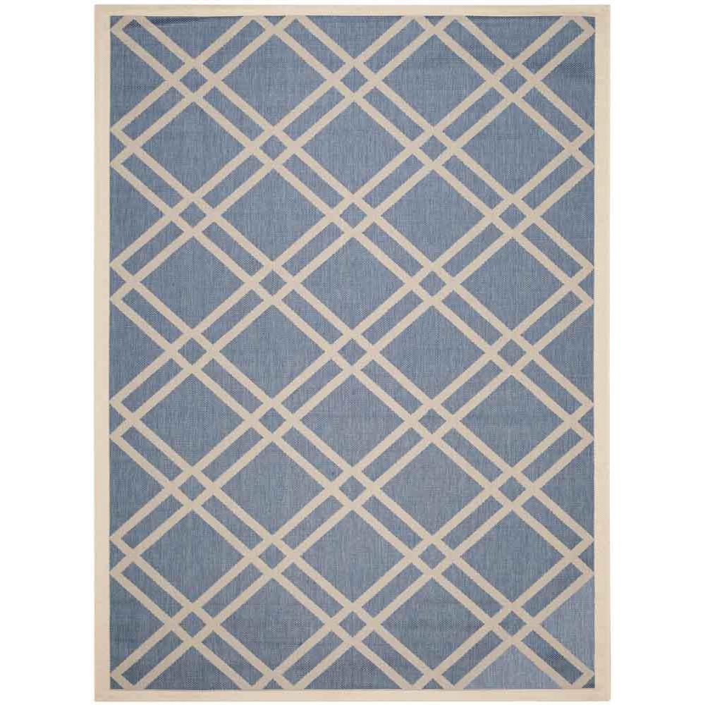 COURTYARD, BLUE / BEIGE, 8' X 11', Area Rug, CY6923-243-8