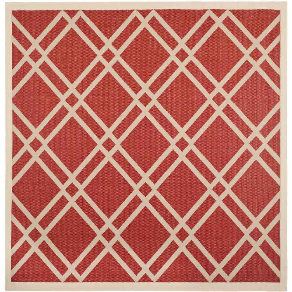 COURTYARD, RED / BONE, 7'-10" X 7'-10" Square, Area Rug, CY6923-248-8SQ