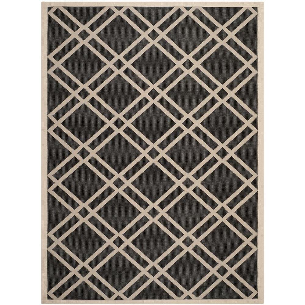 COURTYARD, BLACK / BEIGE, 8' X 11', Area Rug, CY6923-266-8
