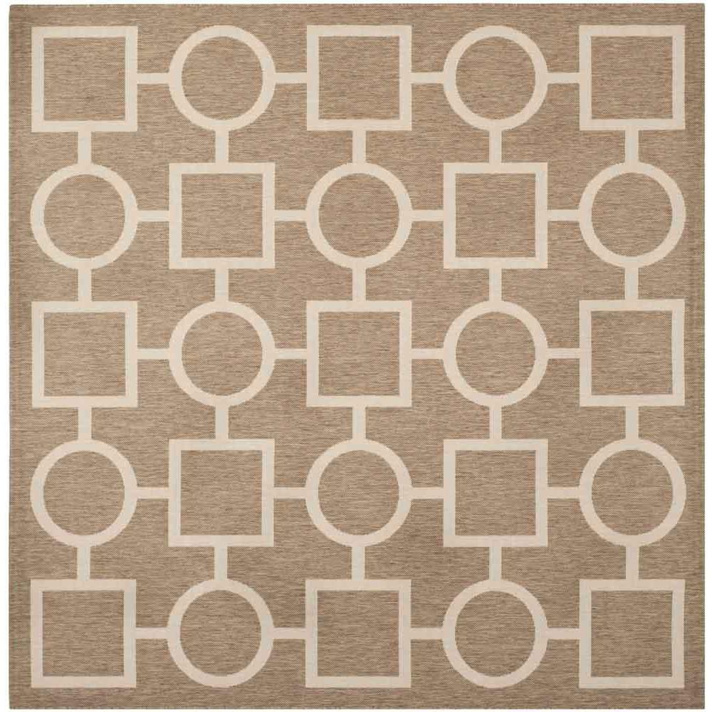 COURTYARD, BROWN / BONE, 7'-10" X 7'-10" Square, Area Rug, CY6925-242-8SQ