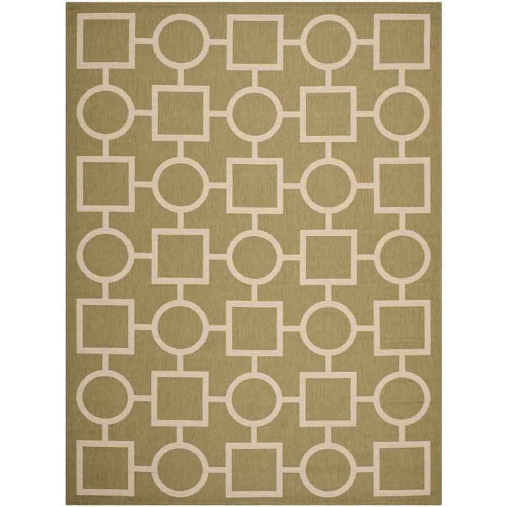 COURTYARD, GREEN / BEIGE, 8' X 11', Area Rug, CY6925-244-8
