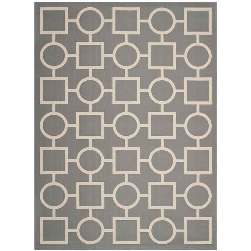 COURTYARD, ANTHRACITE / BEIGE, 8' X 11', Area Rug, CY6925-246-8