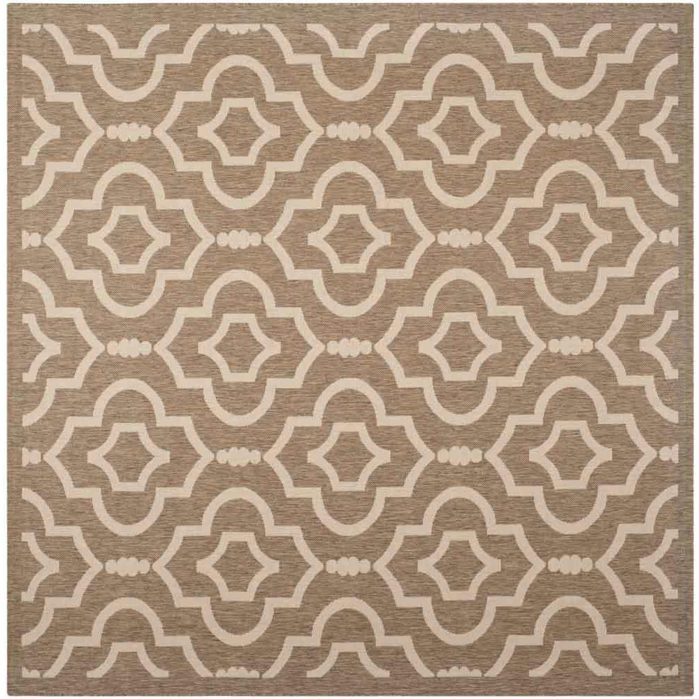 COURTYARD, BROWN / BONE, 7'-10" X 7'-10" Square, Area Rug, CY6926-242-8SQ