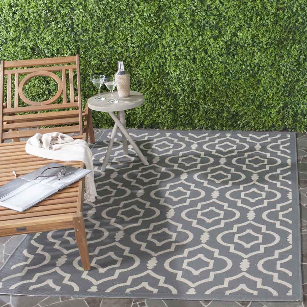COURTYARD, ANTHRACITE / BEIGE, 4' X 5'-7", Area Rug, CY6926-246-4