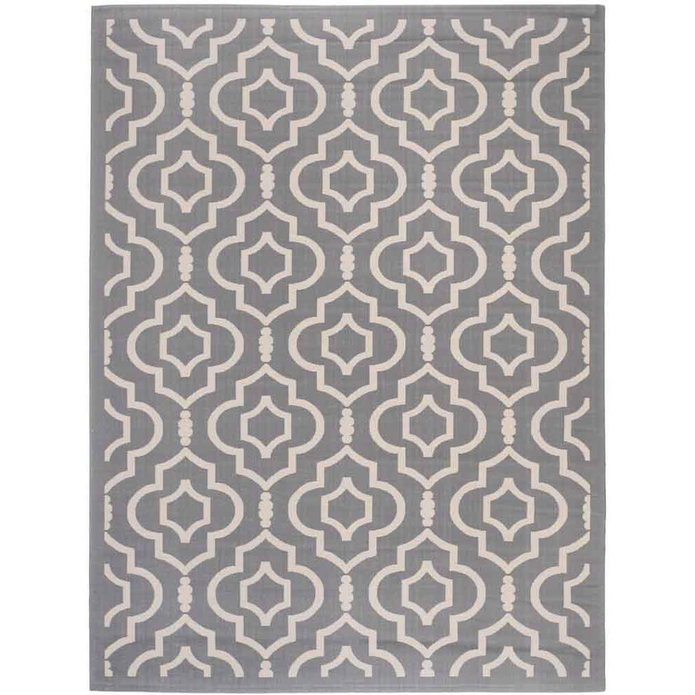 COURTYARD, ANTHRACITE / BEIGE, 8' X 11', Area Rug, CY6926-246-8