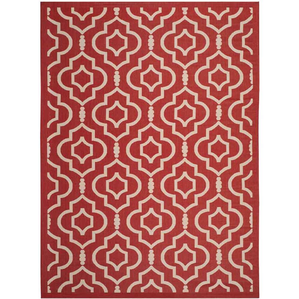 COURTYARD, RED / BONE, 8' X 11', Area Rug, CY6926-248-8