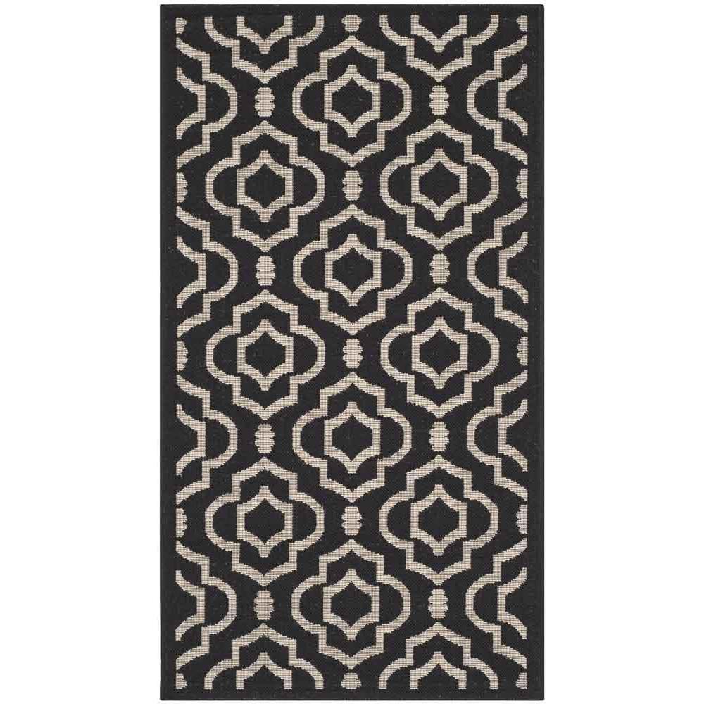 COURTYARD, BLACK / BEIGE, 2'-7" X 5', Area Rug, CY6926-266-3