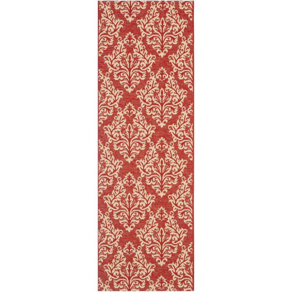 COURTYARD, RED / CREME, 2'-3" X 10', Area Rug, CY6930-28-210