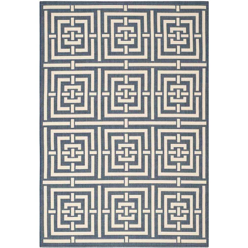 COURTYARD, NAVY / BEIGE, 4' X 5'-7", Area Rug, CY6937-268-4