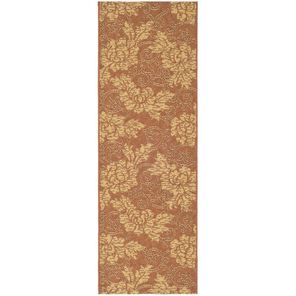 COURTYARD, BRICK / NATURAL, 2'-3" X 10', Area Rug, CY6957-48-210