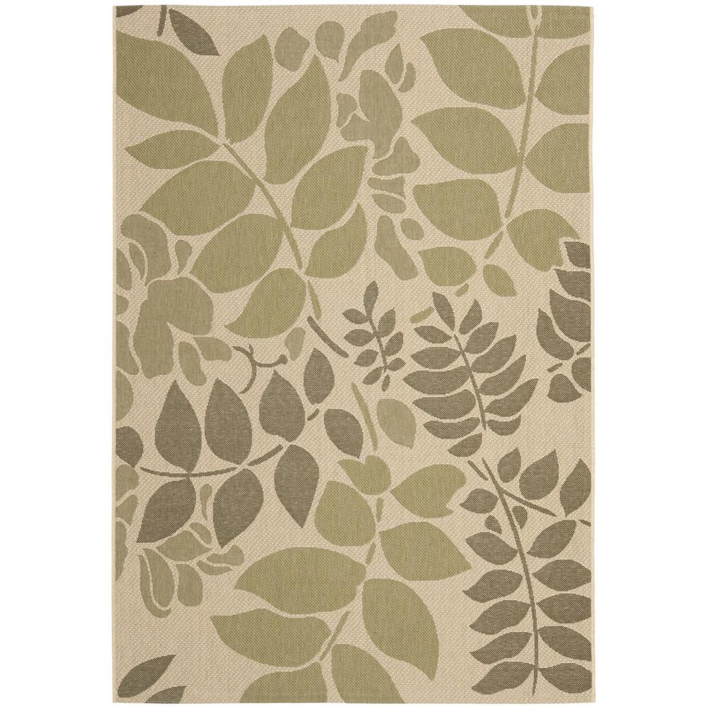 COURTYARD, CREAM / GREEN, 4' X 5'-7", Area Rug, CY7015-14A7-4