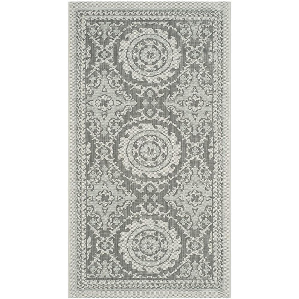 COURTYARD, LIGHT GREY / ANTHRACITE, 2'-7" X 5', Area Rug, CY7059-78A18-3