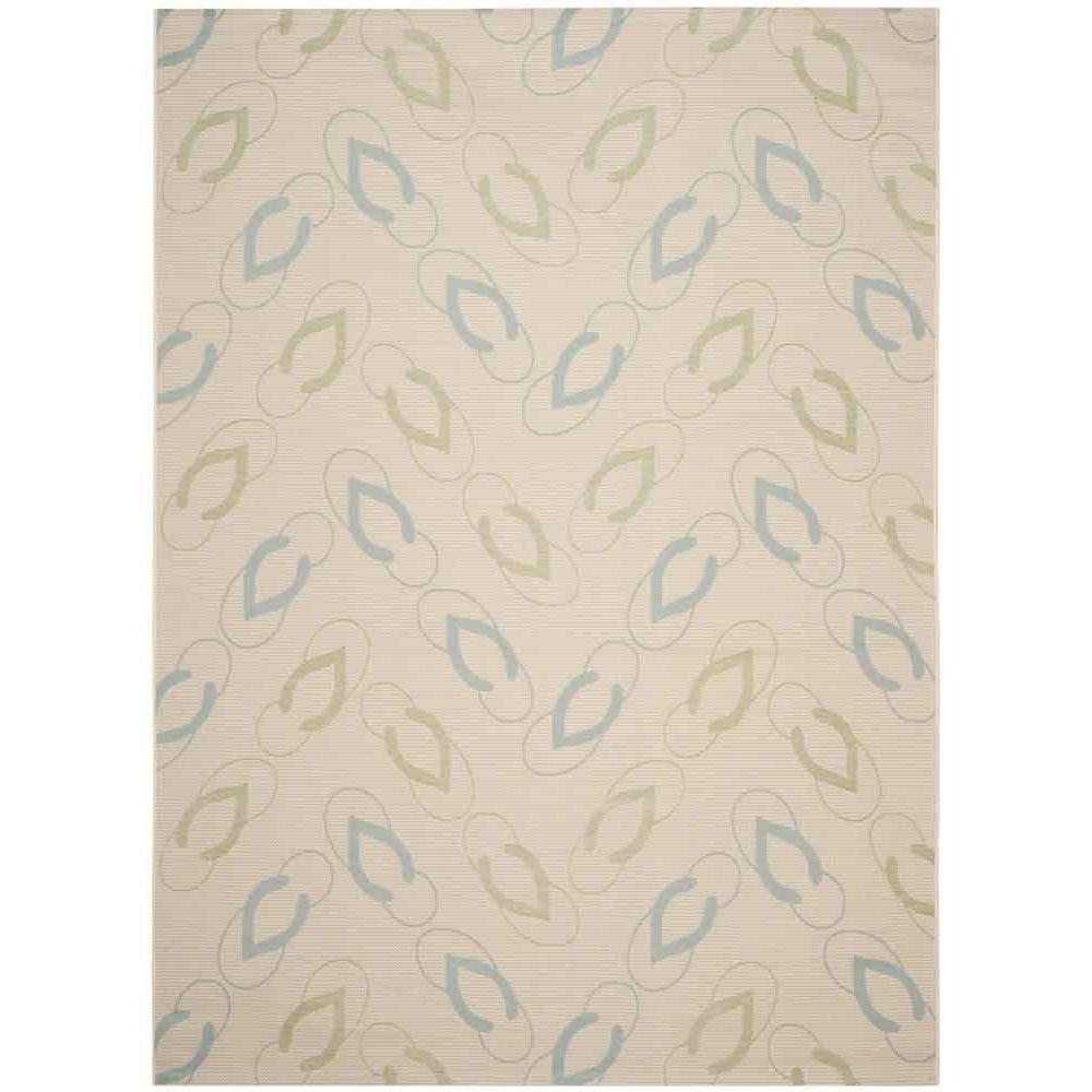 COURTYARD, BEIGE / AQUA, 8' X 11', Area Rug, CY7420-213A24-8