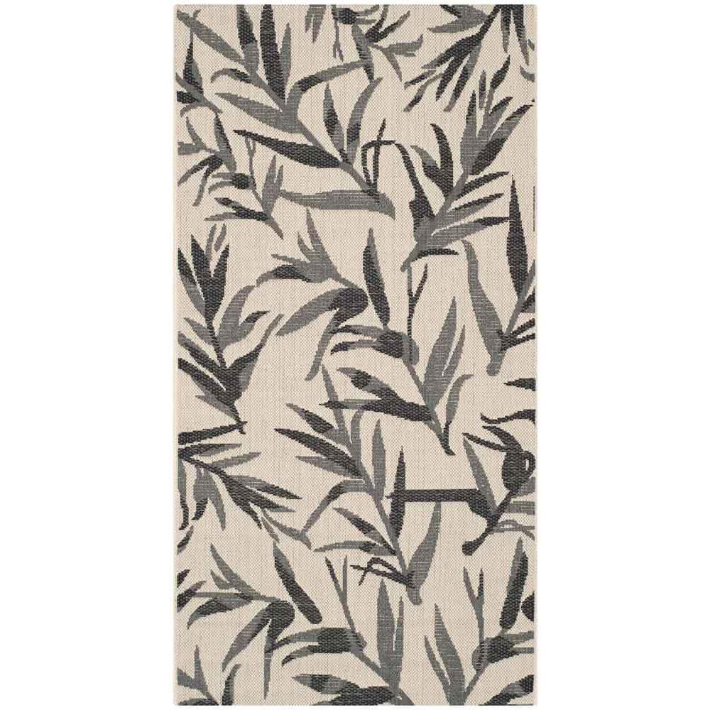 COURTYARD, BEIGE / ANTHRACITE, 2'-7" X 5', Area Rug