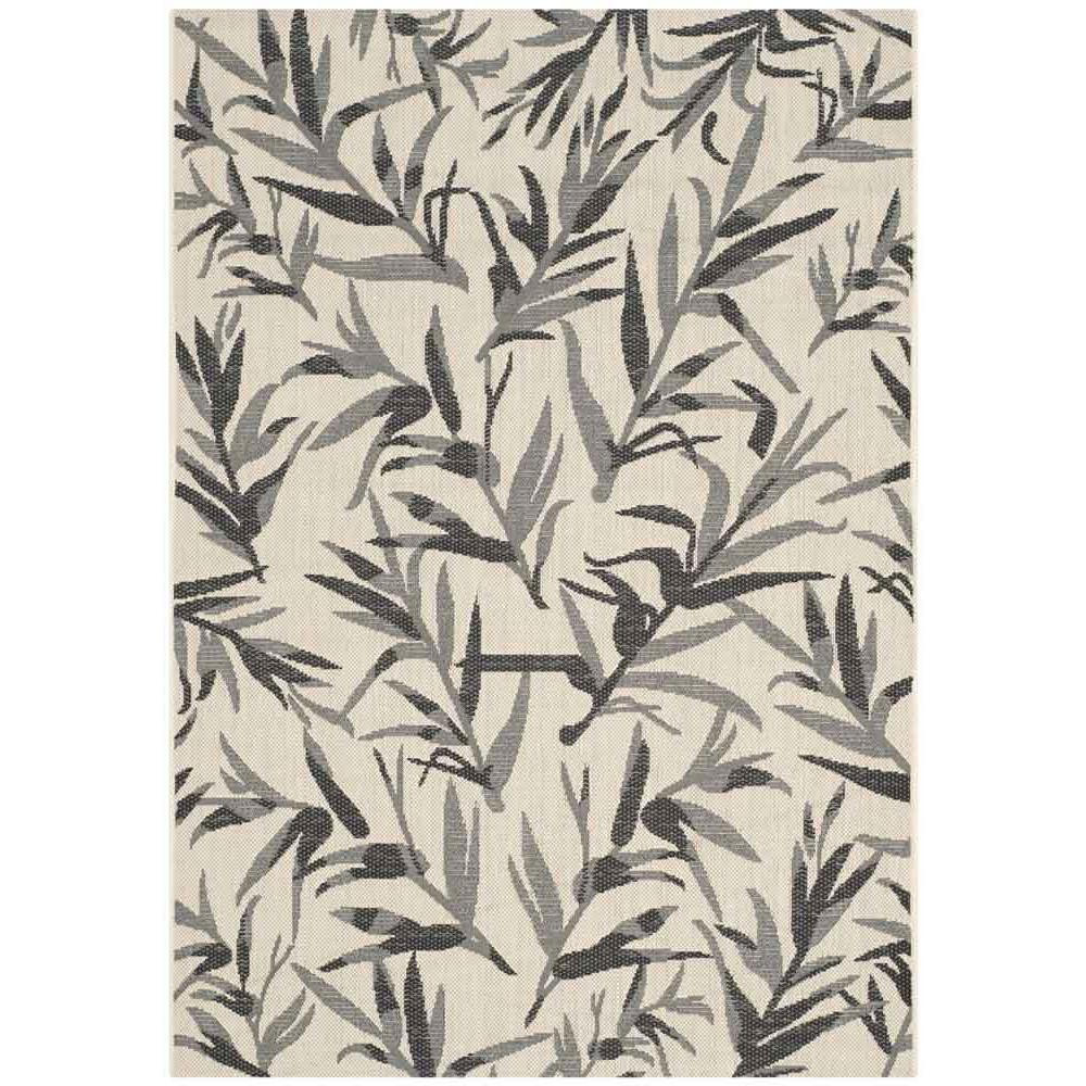 COURTYARD, BEIGE / ANTHRACITE, 4' X 5'-7", Area Rug