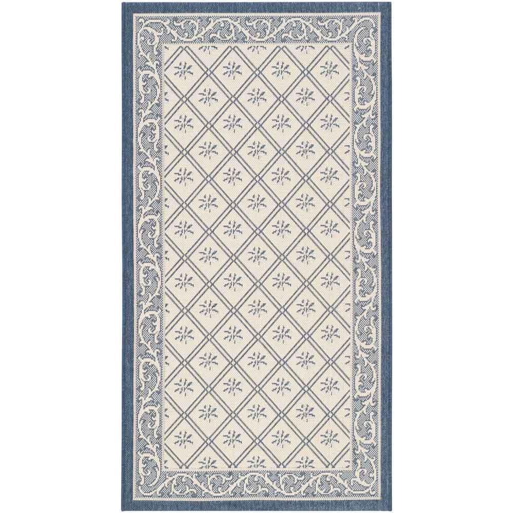 COURTYARD, BEIGE / NAVY, 2'-7" X 5', Area Rug, CY7427-258A22-3