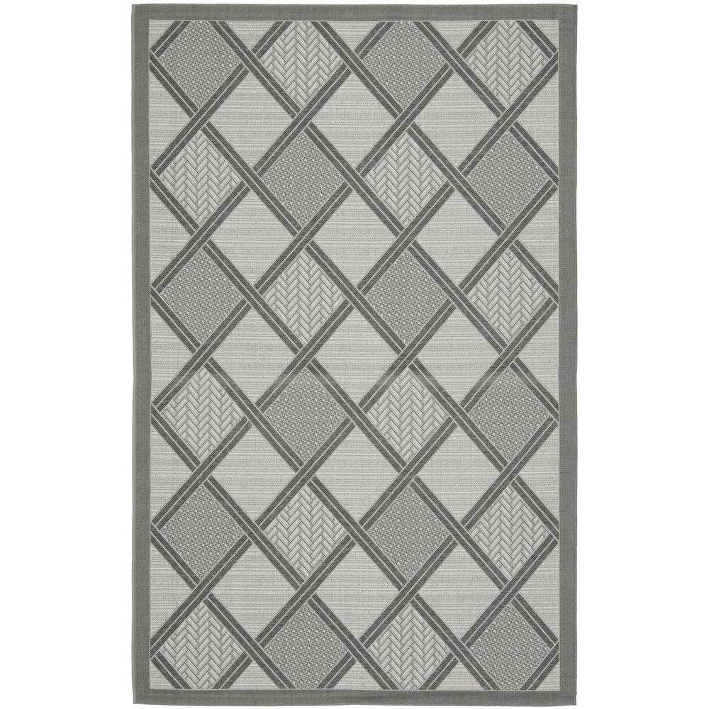 COURTYARD, LIGHT GREY / ANTHRACITE, 4' X 5'-7", Area Rug, CY7570-78A5-4