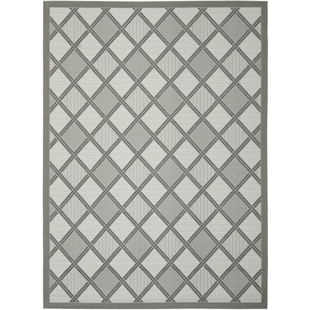 COURTYARD, LIGHT GREY / ANTHRACITE, 6'-7" X 9'-6", Area Rug, CY7570-78A5-6