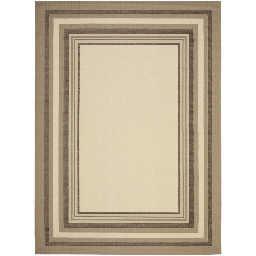 COURTYARD, BEIGE / DARK BEIG, 8' X 11', Area Rug, CY7896-79A7-8