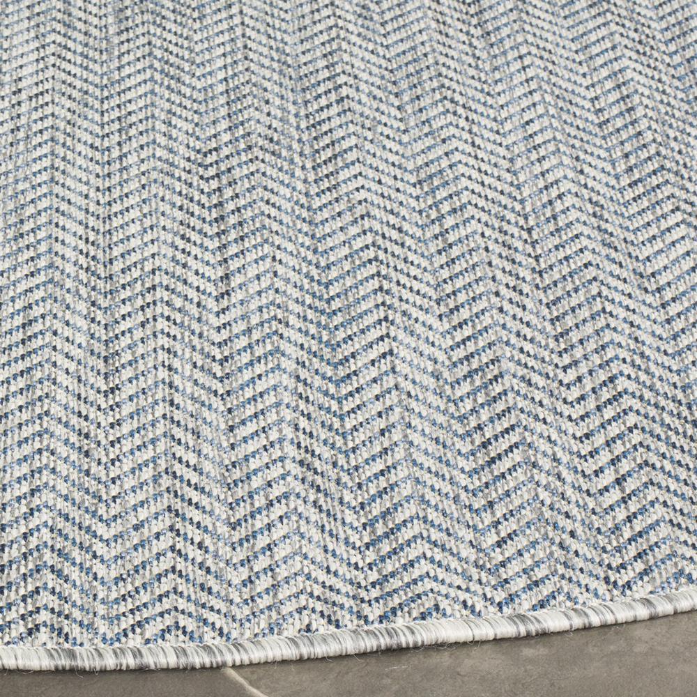COURTYARD, GREY / NAVY, 5'-3" X 5'-3" Round, Area Rug, CY8022-36812-5R