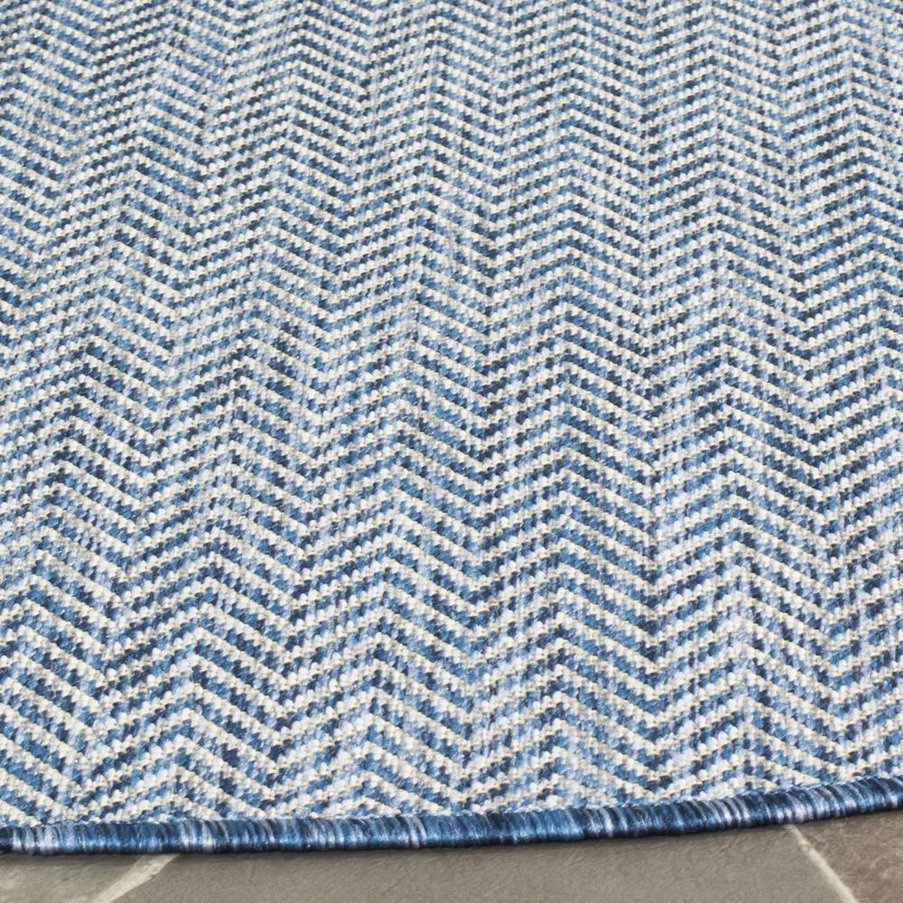 COURTYARD, NAVY / GREY, 5'-3" X 5'-3" Round, Area Rug, CY8022-36821-5R