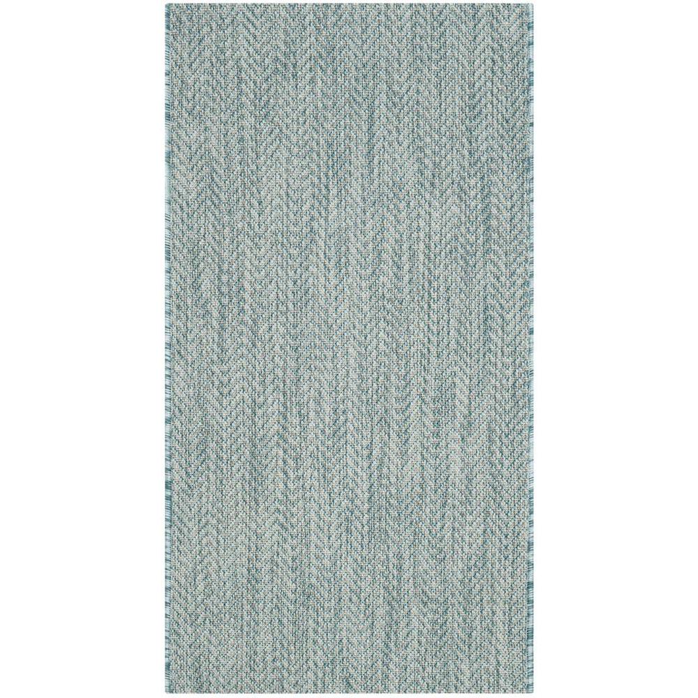 COURTYARD, AQUA / GREY, 2' X 3'-7", Area Rug, CY8022-37121-2