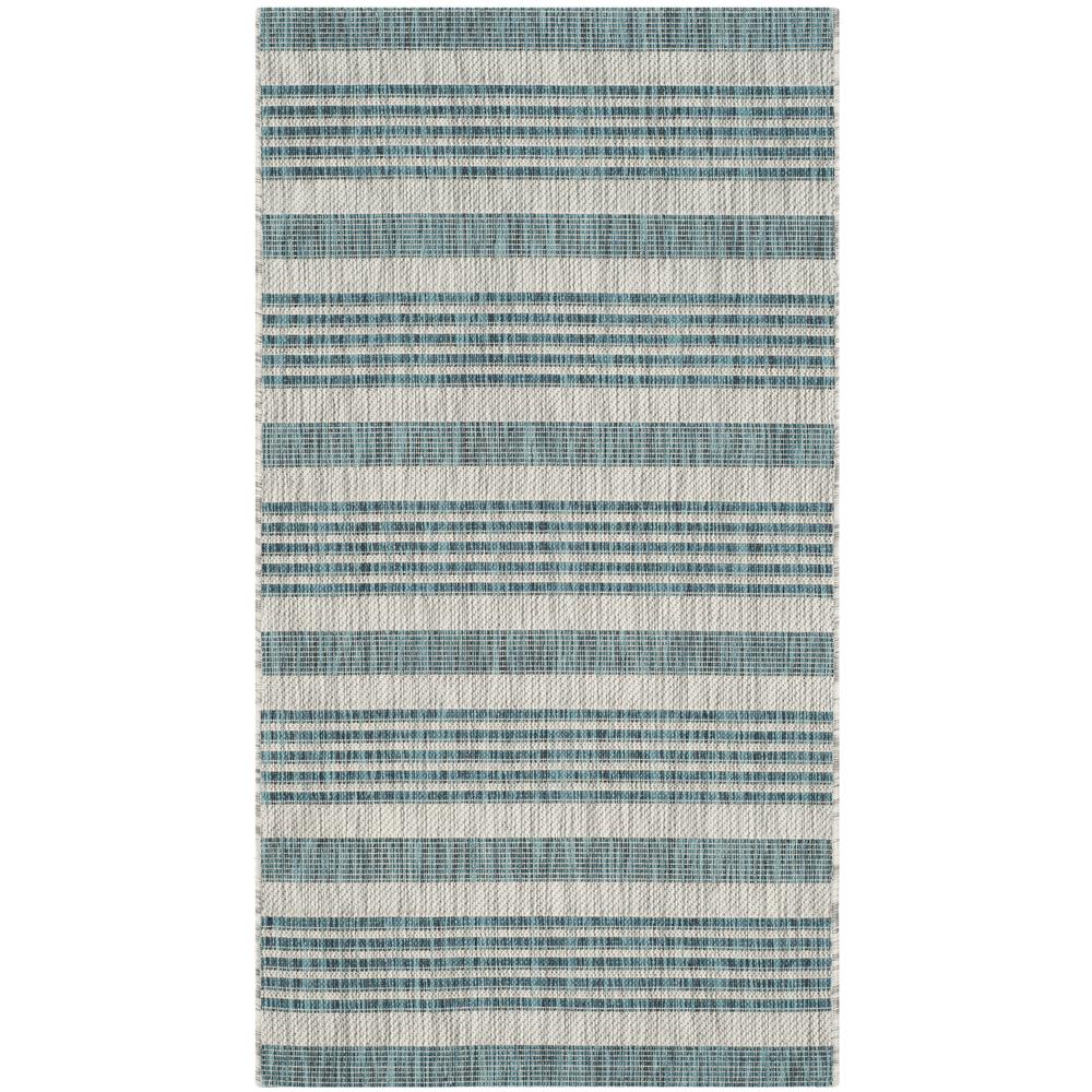 COURTYARD, GREY / BLUE, 2'-7" X 5', Area Rug, CY8062-37212-3