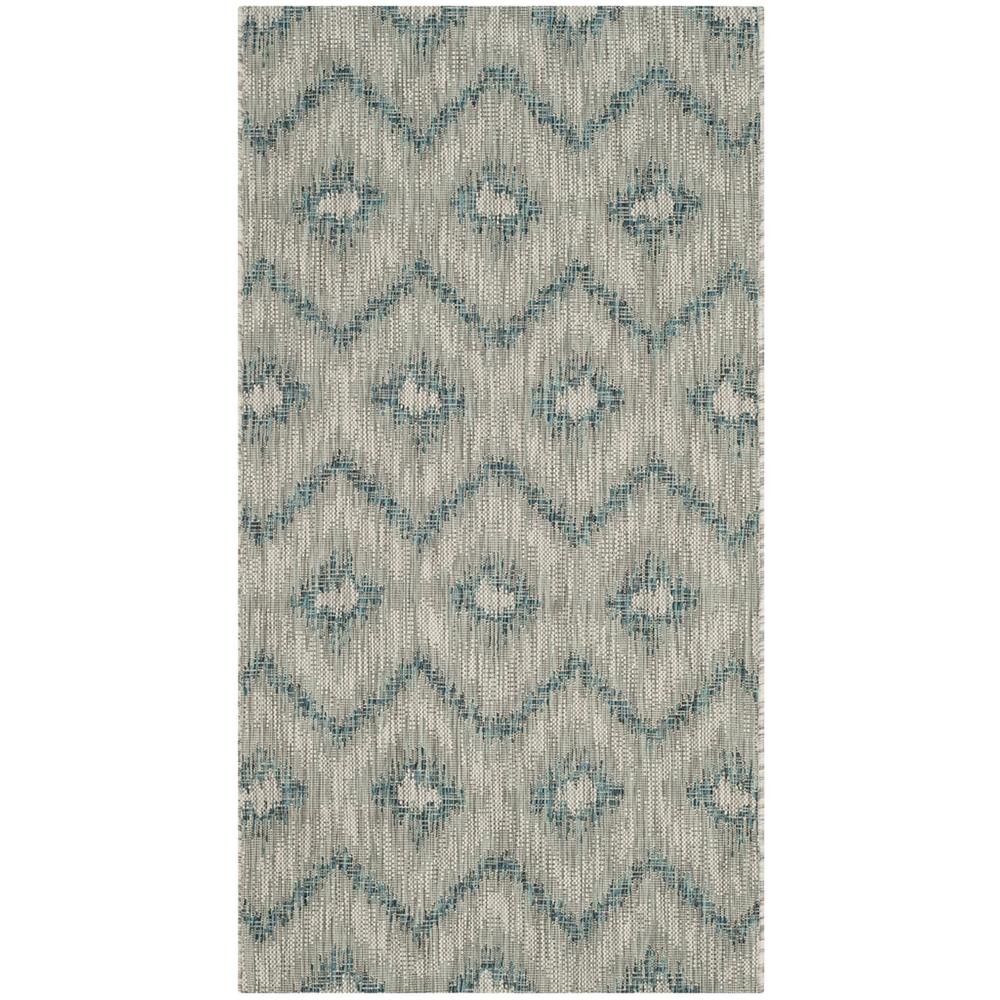 COURTYARD, GREY / BLUE, 2' X 3'-7", Area Rug, CY8463-37212-2